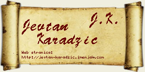 Jevtan Karadžić vizit kartica